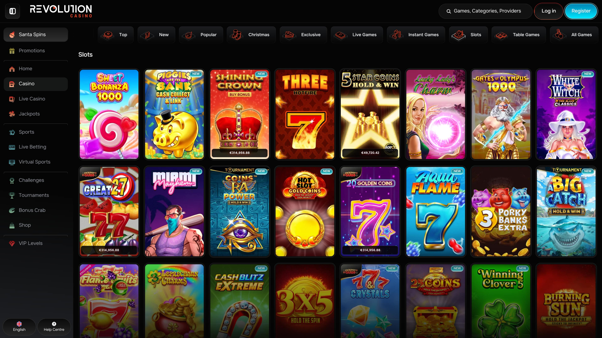 Игры для ПК от Revolution Casino