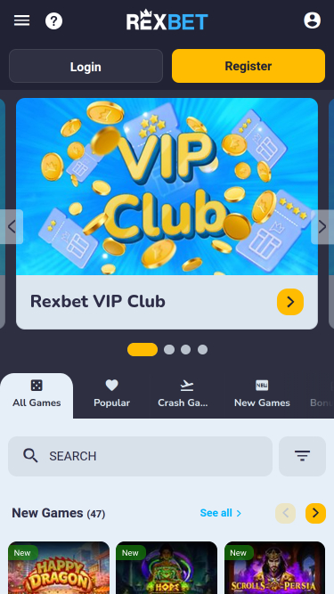 Мобильные игры казино Rexbet