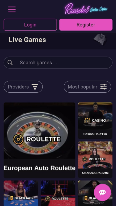 Ricardos Casino Mobile Croupier en direct