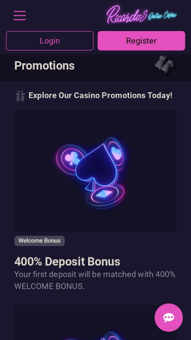 Promotions mobiles du casino Ricardos