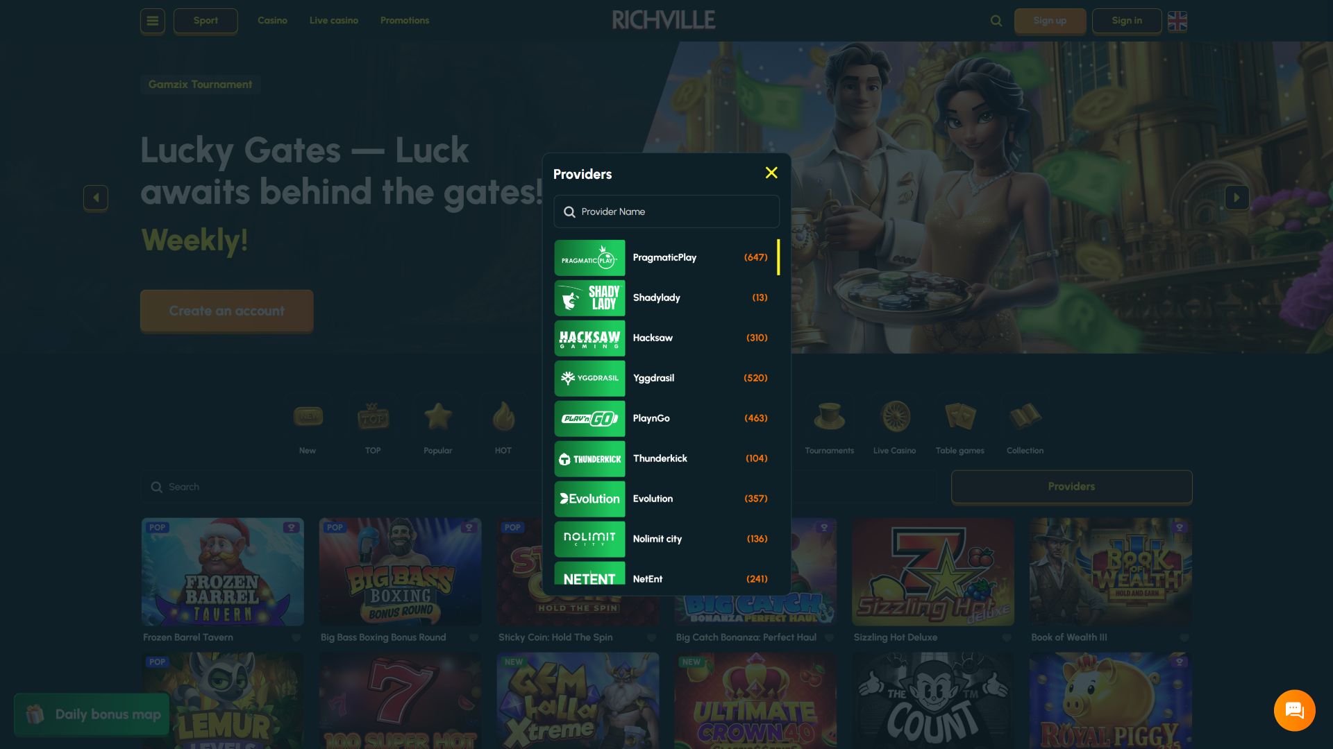Desenvolvedores de jogos para computador do Cassino Richville
