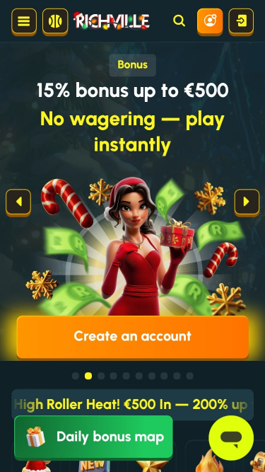Richville Casino Mobile Homepage