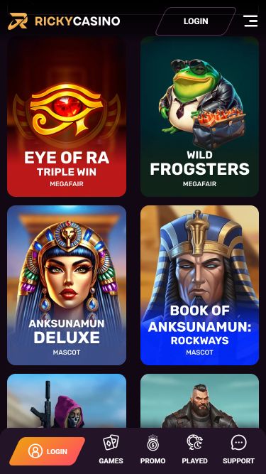Ricky Casino Mobile Games