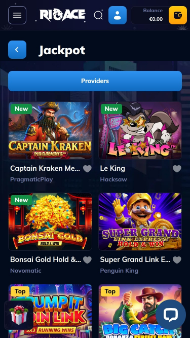 Jackpot mobile du casino Rioace