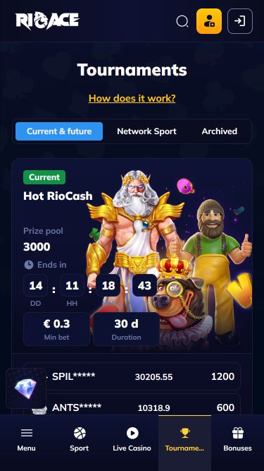 Rioace Casino Mobile Tournaments