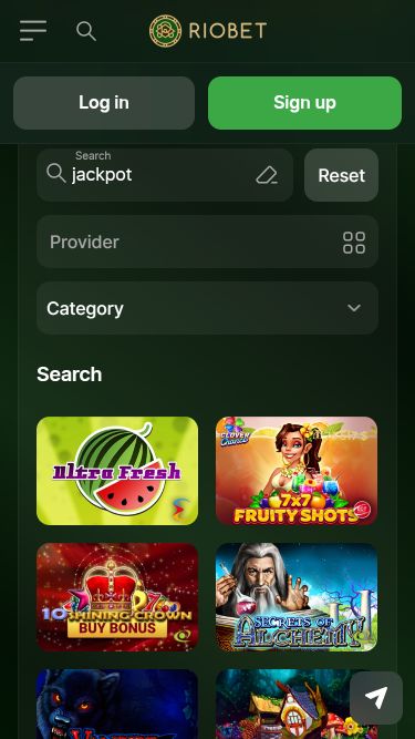 Мобильный джекпот казино RioBet