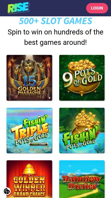 Rise Casino Mobile Games
