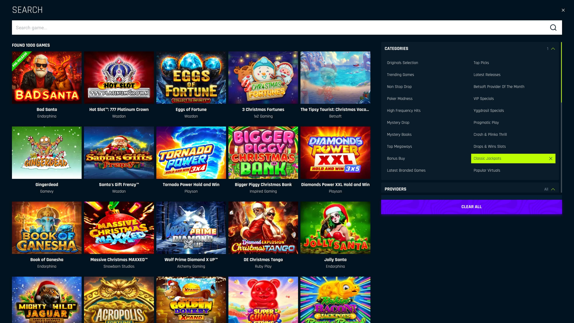 Rise of Bets Casino Desktop Jackpot