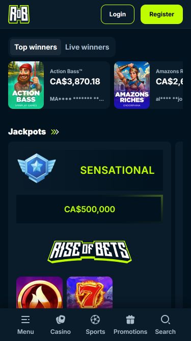 Rise of Bets Casino Mobile Jackpot