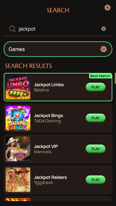 Jackpot mobile du casino Ritzo