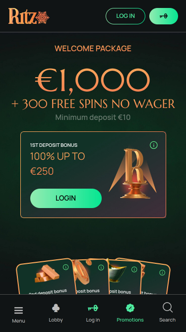 Promotions mobiles du casino Ritzo