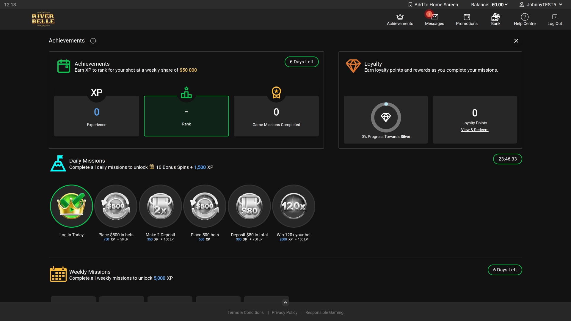 Succès du casino Riverbelle sur ordinateur