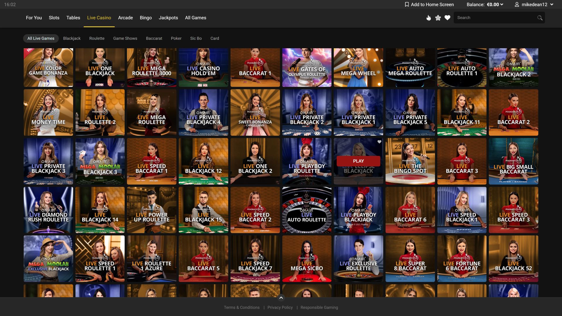 Riverbelle Casino Desktop Live-Dealer