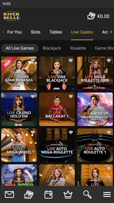 Riverbelle Casino Mobile Live Dealer