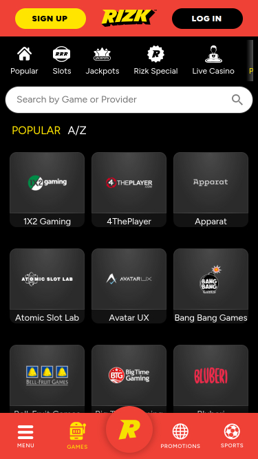 Développeurs du jeu mobile Rizk Casino