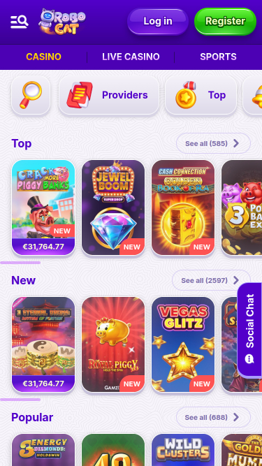 Jeux mobiles de casino Robocat