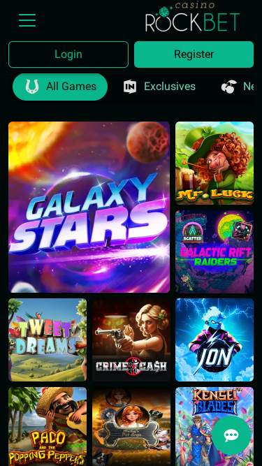 Rockbet Casino Mobile Games