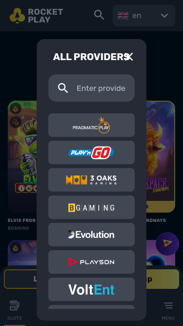 Développeurs de jeux mobiles de casino RocketPlay