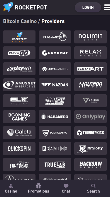 Rocketpot Casino Mobile Game Developers