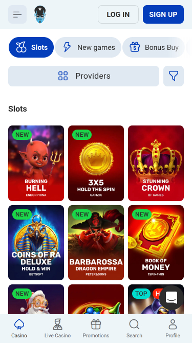 Rocketspin Casino Mobile Games