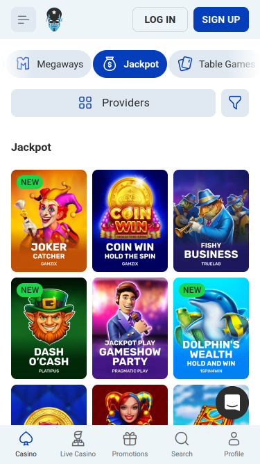 Rocketspin Casino Mobile Jackpot