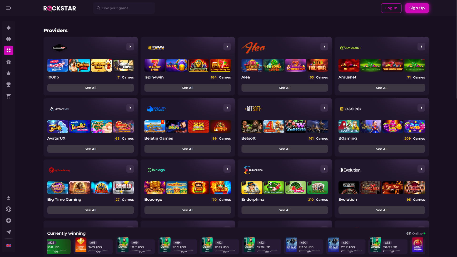 Rockstar Casino Desktop Game Developers