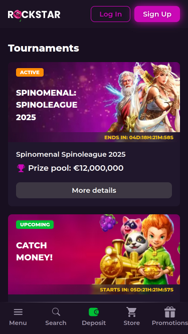 Rockstar Casino Mobile Tournaments