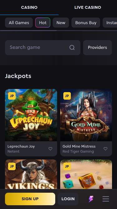 Jackpot mobile du casino Rockwin