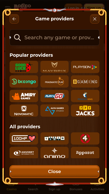 Разработчики мобильных игр для казино RodeoSlot