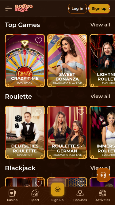 Croupier en direct de RodeoSlot