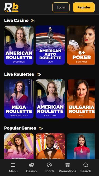 Roibets Casino Mobile Croupier en direct