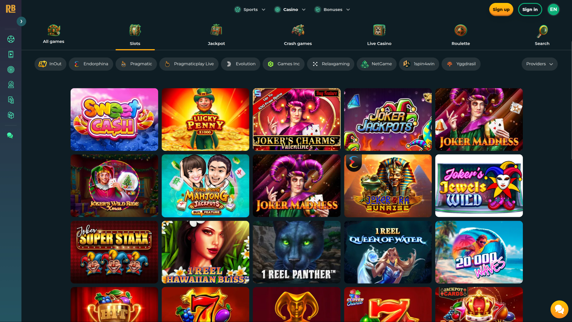 Игры для ПК в казино RokuBet