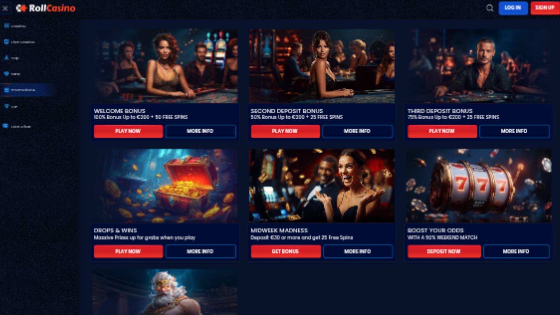 Promozioni RollCasino Desktop