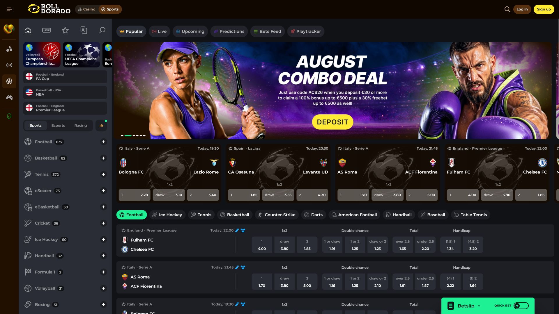 Roll Dorado Casino Десктоп Спорт