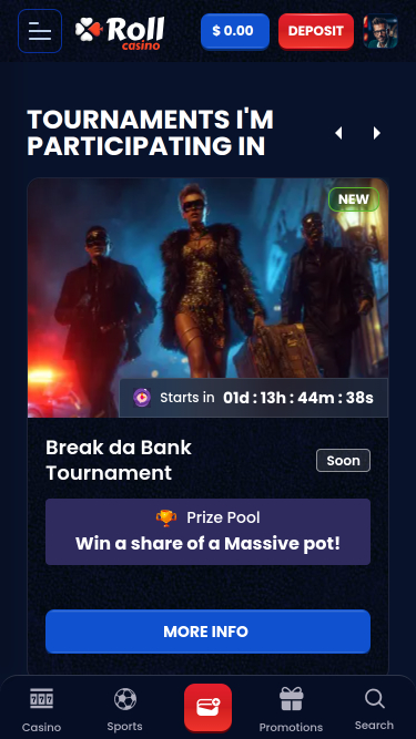 Мобильные турниры RollCasino