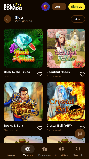 Roll Dorado Casino Games