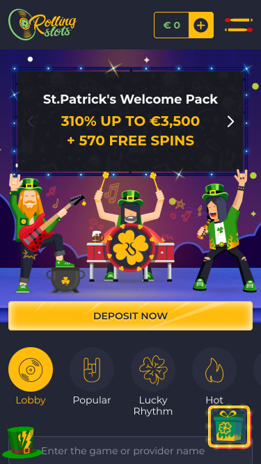 Мобильная версия казино RollingSlots