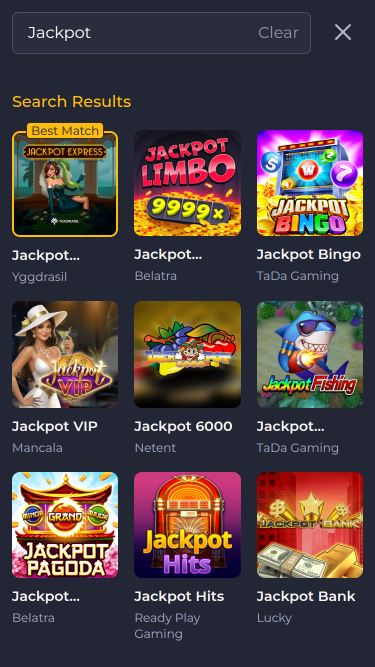 Мобильный джекпот казино RollingSlots