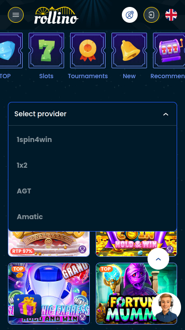 Rollino Casino Mobile Game Developers