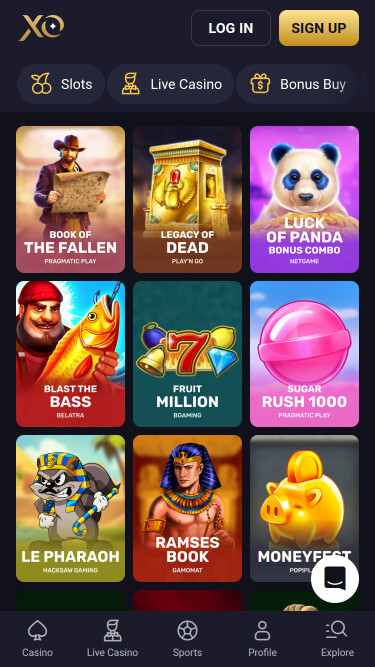 Rollxo Casino Mobile Games