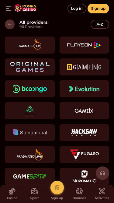 Développeurs de jeux mobiles de casino romain