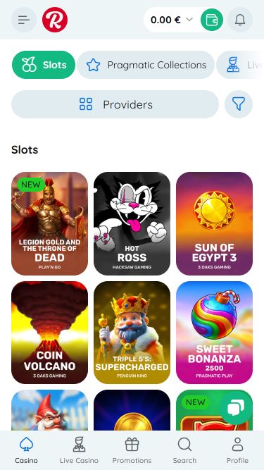 Мобильные игры казино Rooli