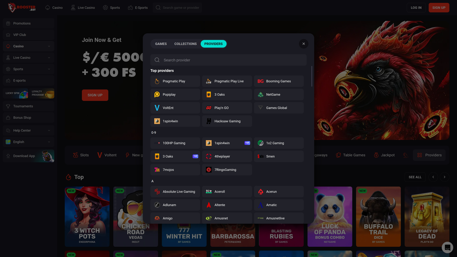 Sviluppatori di giochi desktop Rooster Bet
