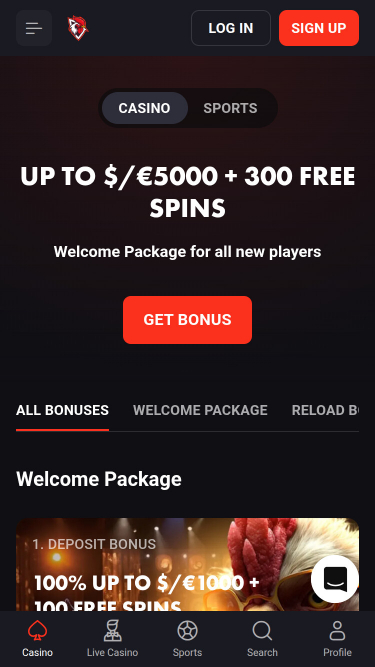 Promozioni Rooster Bet Mobile