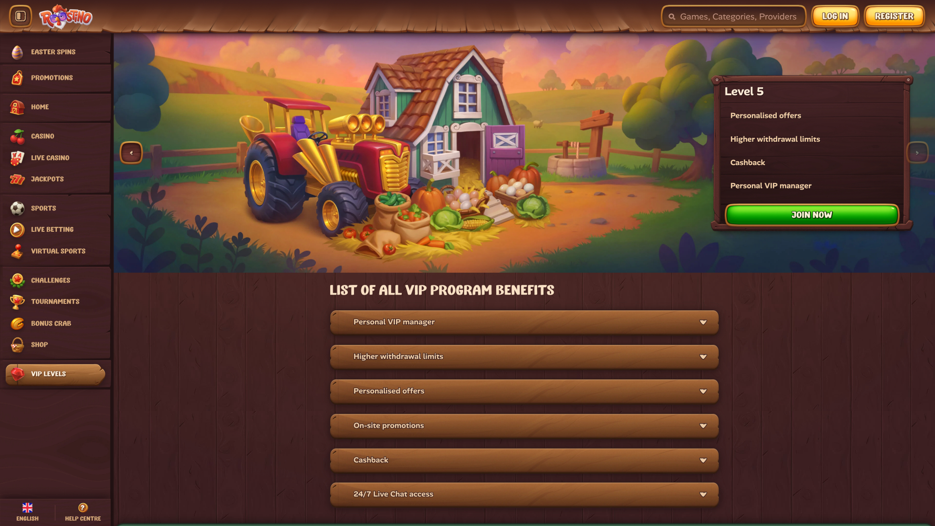 Roostino Casino VIP Program