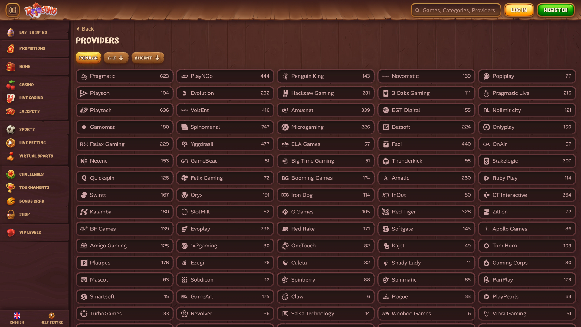 Roostino Casino Game Developers