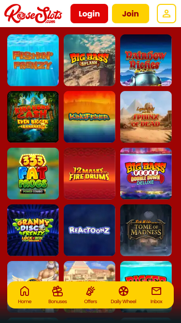 Jeux mobiles de casino Rose Slots