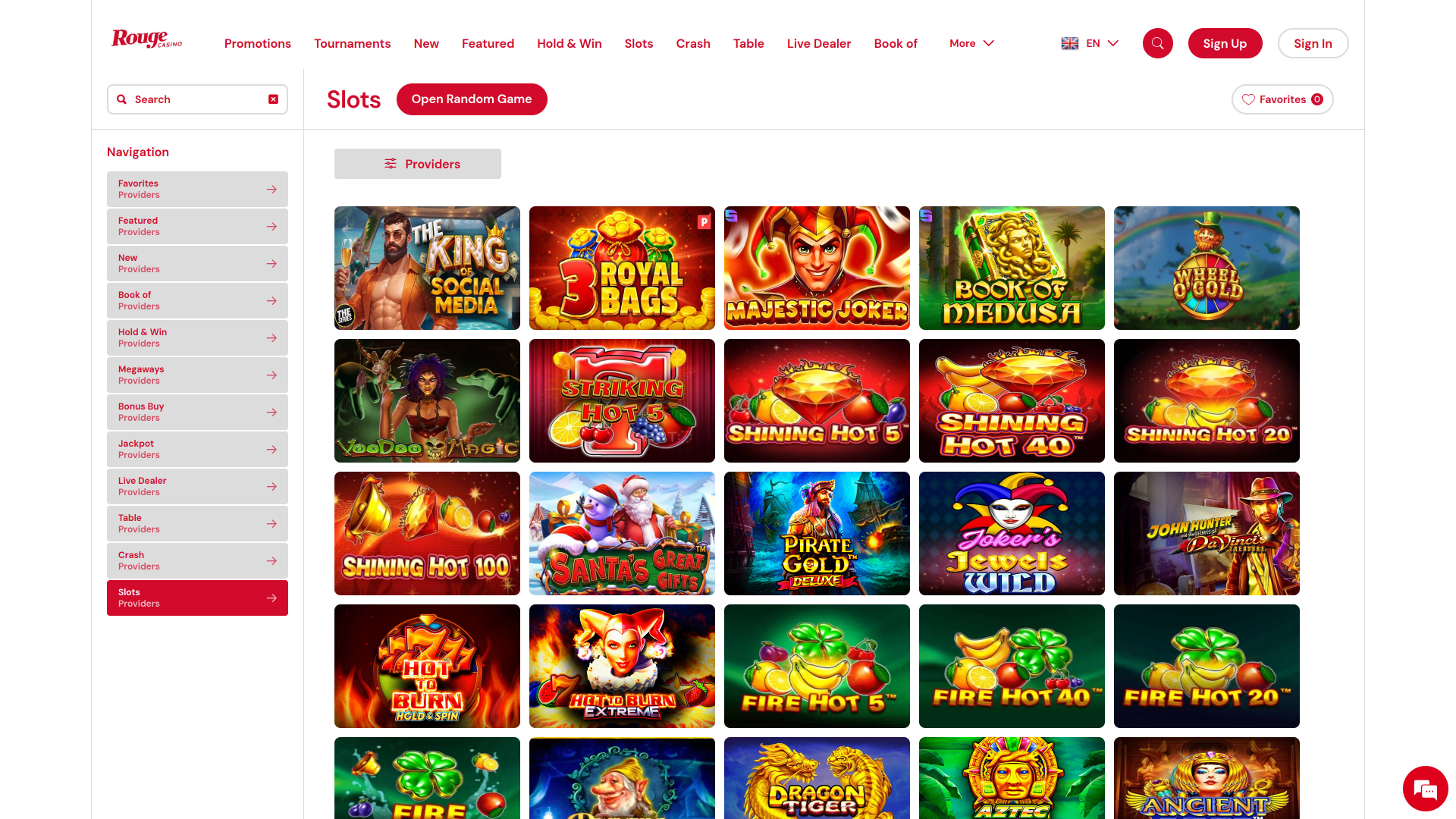 Jeux de casino Rouge sur ordinateur