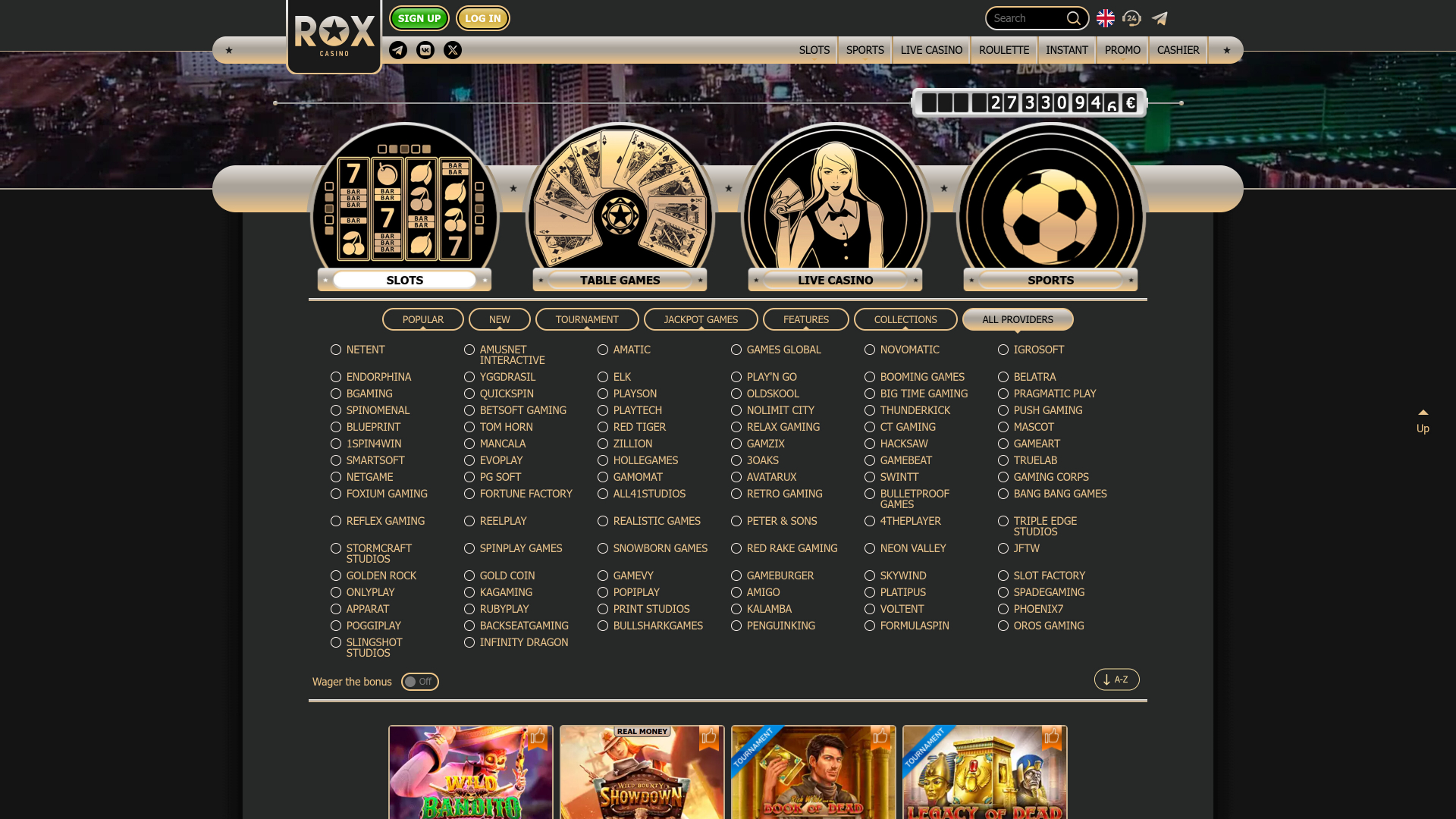Sviluppatori di giochi desktop Rox Casino