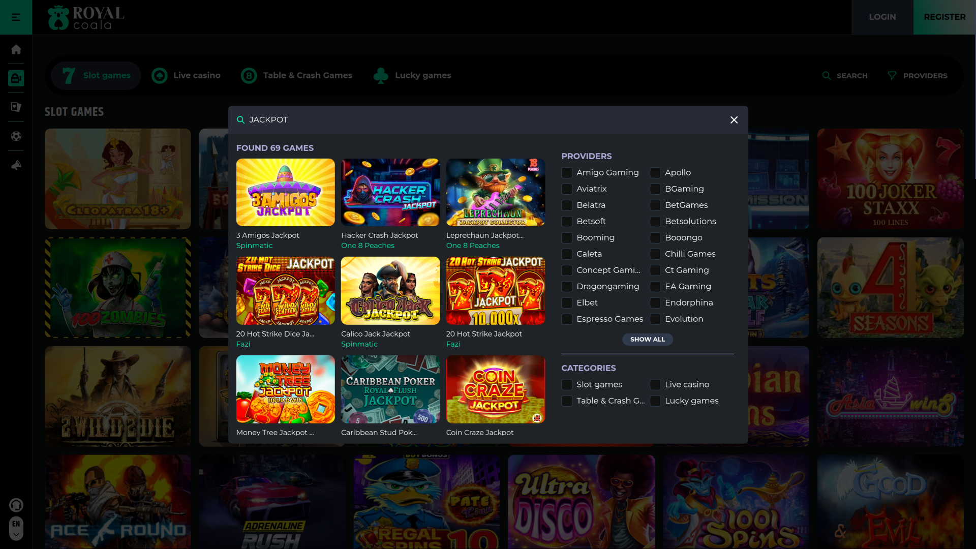 Premio mayor de escritorio del Royal Coala Casino